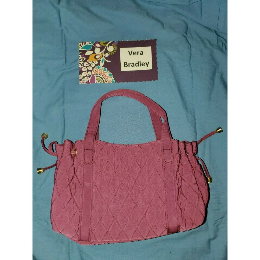 VERA BRADLEY Plum Quilted Microfiber MARGIE Gold Hardwear